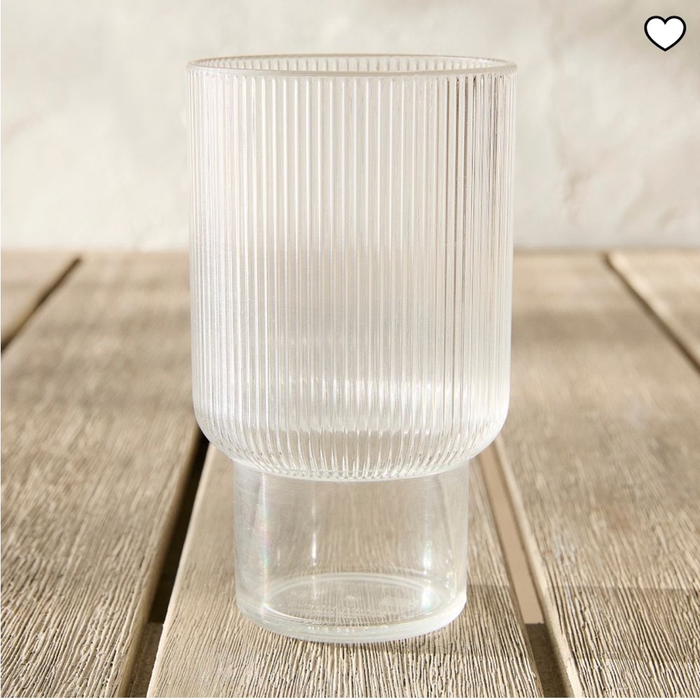 West Elm Fluted Acrylic Tall Drinking Glasses